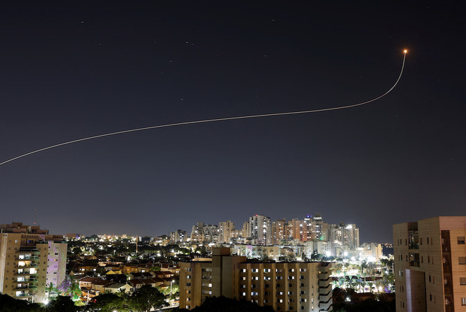 Israel's Iron Dome anti-missile system intercepts a rocket launched from Gaza. (Reuters)