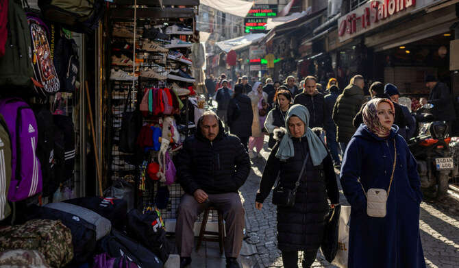 People walk through a shopping street in Istanbul, Turkey November 27, 2023. (REUTERS)