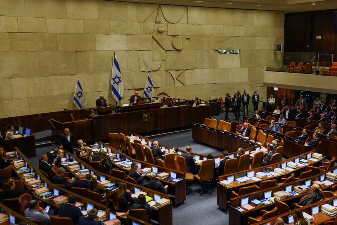 Israel’s Knesset, last month, voted by a decisive majority to reject the establishment of a Palestinian state (Reuters)