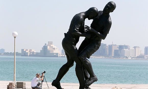 Zidane’s Headbutt Goes On Display On Qatar Corniche | Arab News