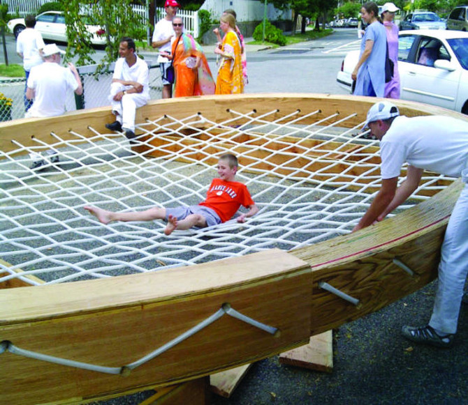 Huge tennis racket takes a swing at world record