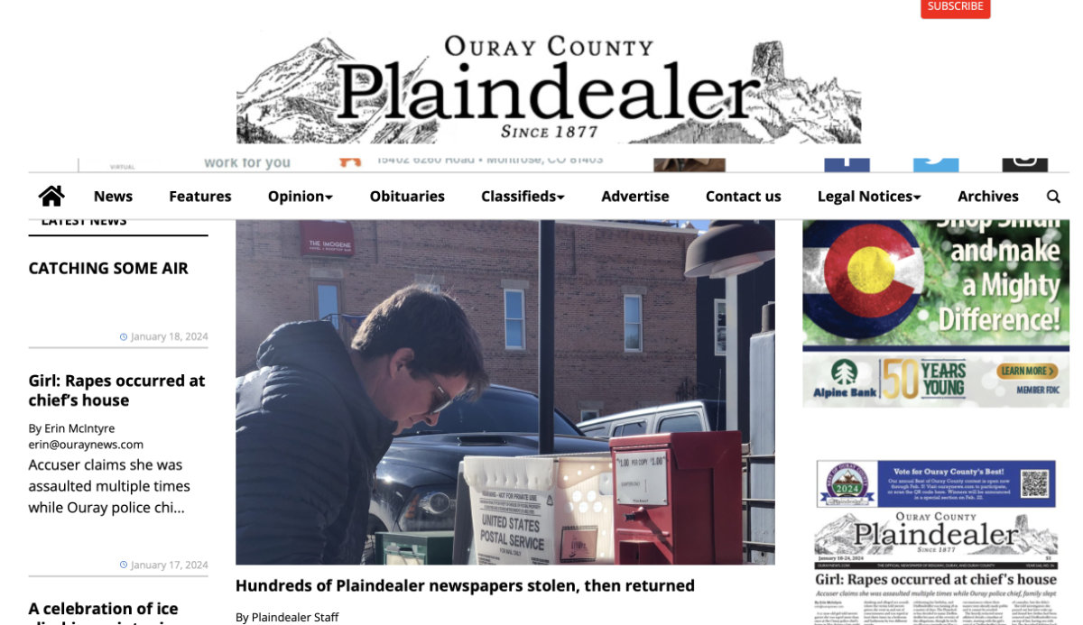 Small-Town Newspaper Faces Theft and Intimidation Amidst Explosive Rape Allegations